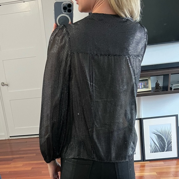 Iro Black and Silver Metallic Blouse - Picture 2 of 6